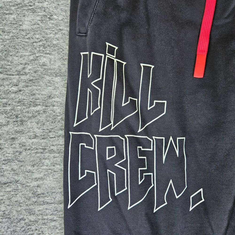 Kill Crew MMXX Joggers Men's M Black Graphic Sweatpants Gym Athletic Activewear - Picture 2 of 7
